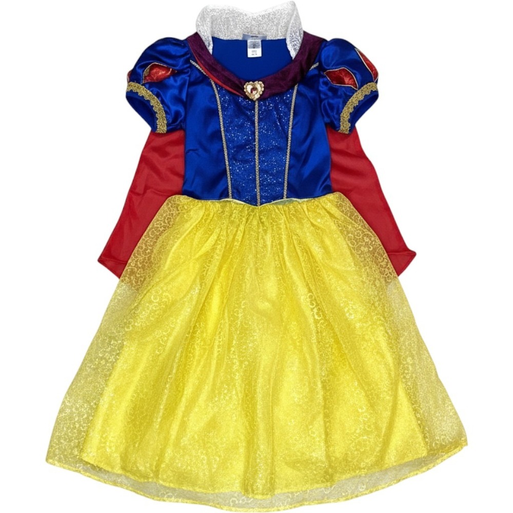 Official Disney Parks Snow White Princess Costume Dress Girls Size 6 Cape